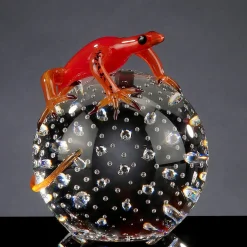 VGnewtrend Geco di vetro rosso su sfera