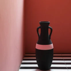 Pop Pot Giulio Cesare Anfora XL nera e rosa #1