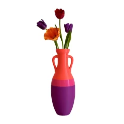 Pop Pot Giulio Cesare Anfora XL viola fucsia e arancio #1