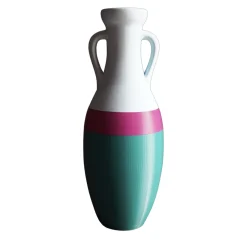 Pop Pot Giulio Cesare Anfora XL verde fucsia e azzurra