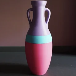 Pop Pot Giulio Cesare XL Anfora azzurra e rosa fucsia