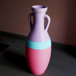 Pop Pot Giulio Cesare XL Anfora azzurra e rosa fucsia