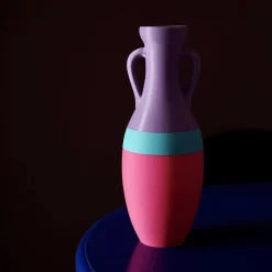 Pop Pot Giulio Cesare XL Anfora azzurra e rosa fucsia