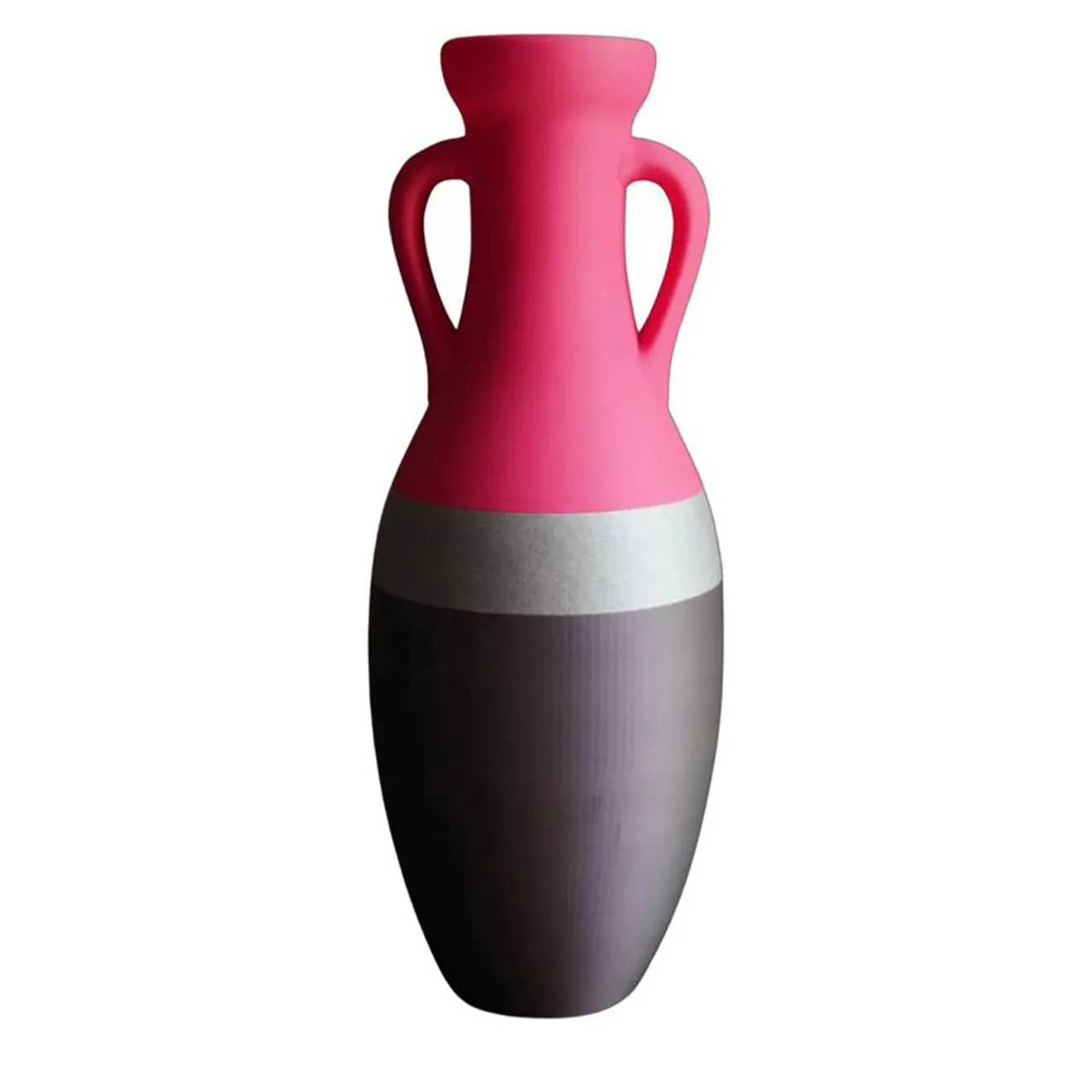 Pop Pot Giulio Cesare XL Anfora nera argento e fucsia