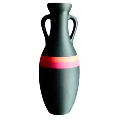 Pop Pot Giulio Cesare XL Anfora nera fucsia e arancione #2