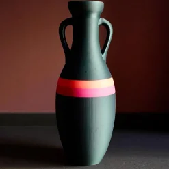 Pop Pot Giulio Cesare XL Anfora nera fucsia e arancione #2