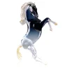 Zanetti Murano Grande cavallo da riproduzione in vetro nero
