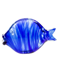 Casarialto Grande pesce blu in vetro di Murano