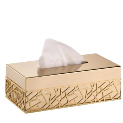 Villari HIROITO SCATOLA PER FAZZOLETTI RETTANGOLARE - ORO