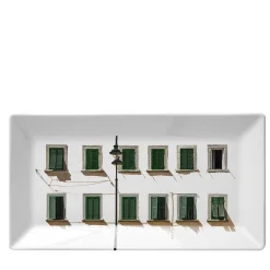 Grand Tour by Vito Nesta La Finestra Sul Cortile Piccola Videopoche rettangolare in porcellana #3