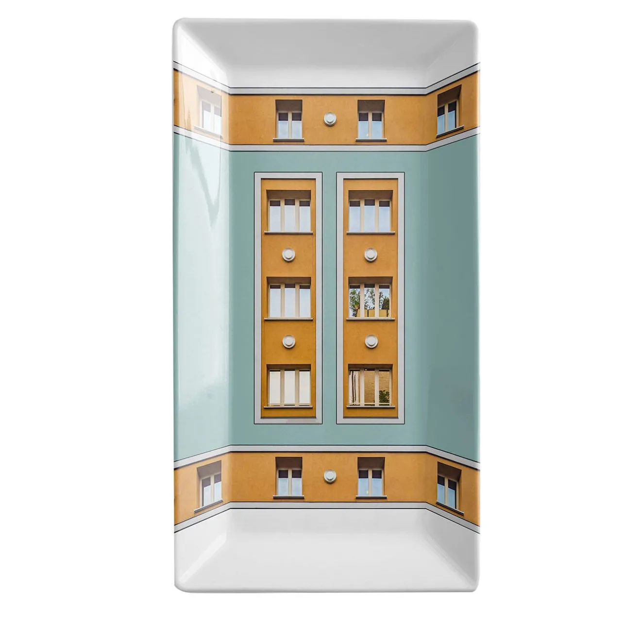 Grand Tour by Vito Nesta La Finestra Sul Cortile Piccola Videopoche rettangolare in porcellana #2