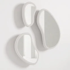 Secolo Laghi White Wood Set Of 3 Wall Mirrors