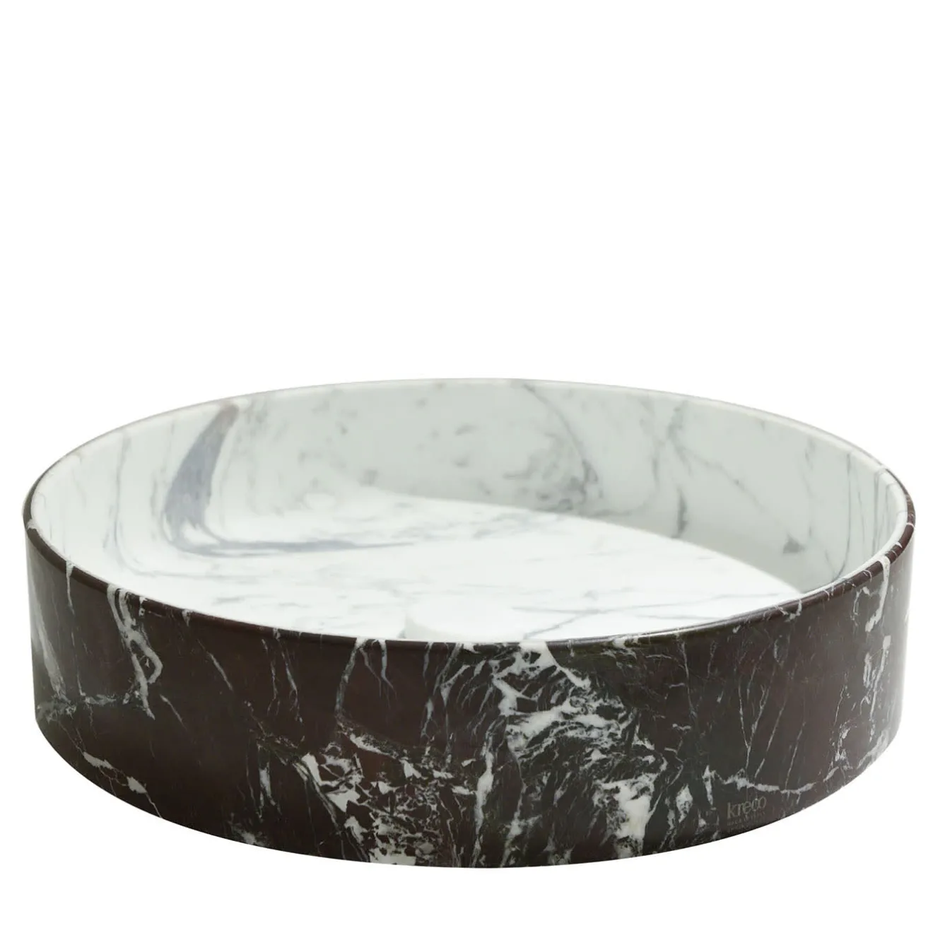 Kreoo Lavabo Blessed Circle in Rosso Lepanto e Calacatta Carrara