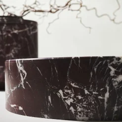 Kreoo Lavabo Blessed Circle in Rosso Lepanto e Calacatta Carrara