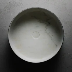 Kreoo Lavabo Blessed Circle in Rosso Lepanto e Calacatta Carrara