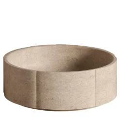 Luce Di Carrara Lavabo da piano in marmo beige rotondo Sartoriale