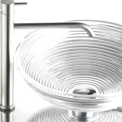 Il Paralume Marina Lavabo in cristallo rigato a mano