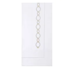 TessilArte Lenzuolo Sopra Bluemoon in Raso di Cotone Ricamato Bianco