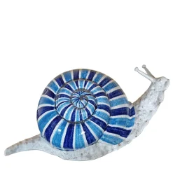 Ceramiche Ceccarelli Lumaca Piccola scultura zoomorfa blu e azzurra