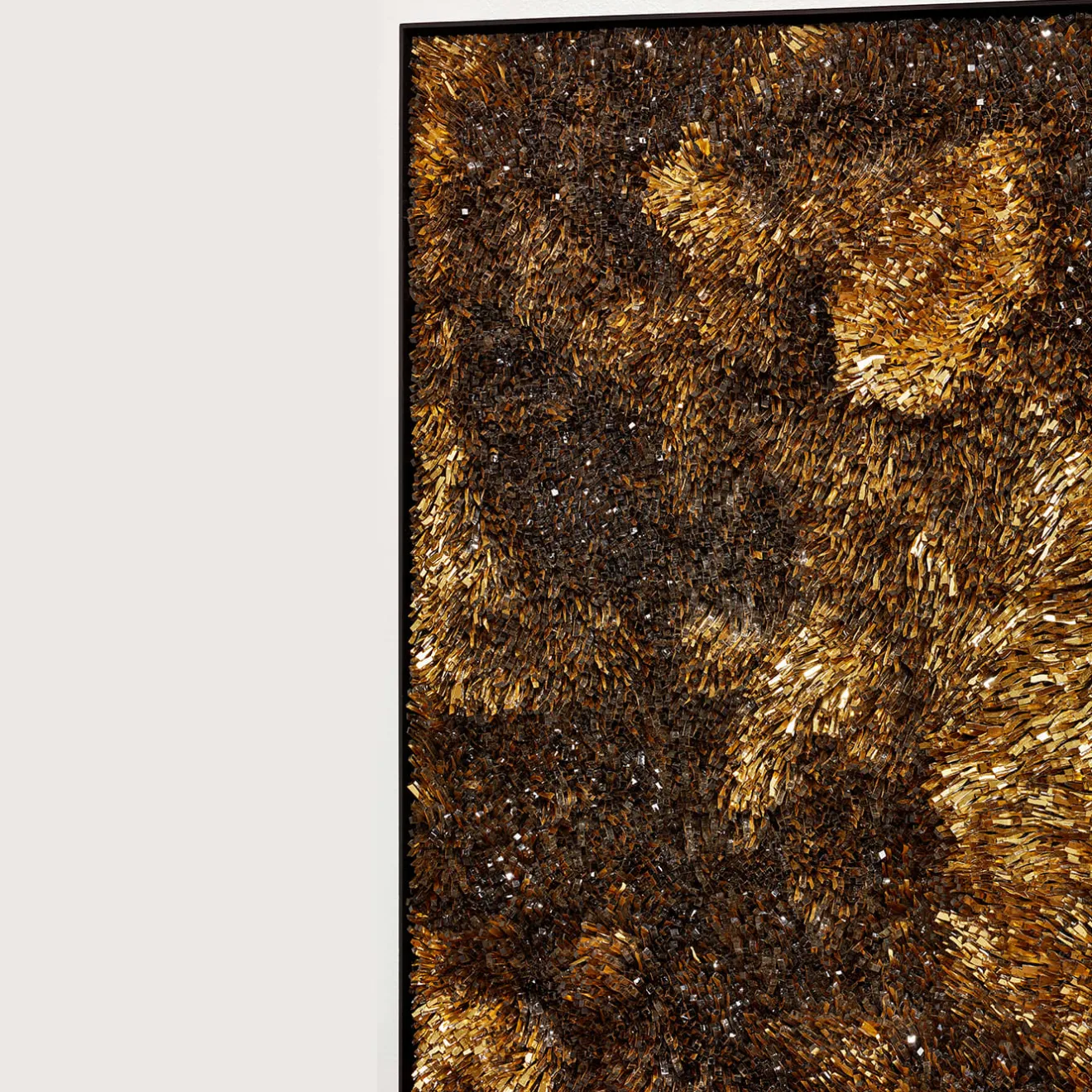 CaCO3 Studio Movimento N261 Pannello Decorativo In Vetro Oro