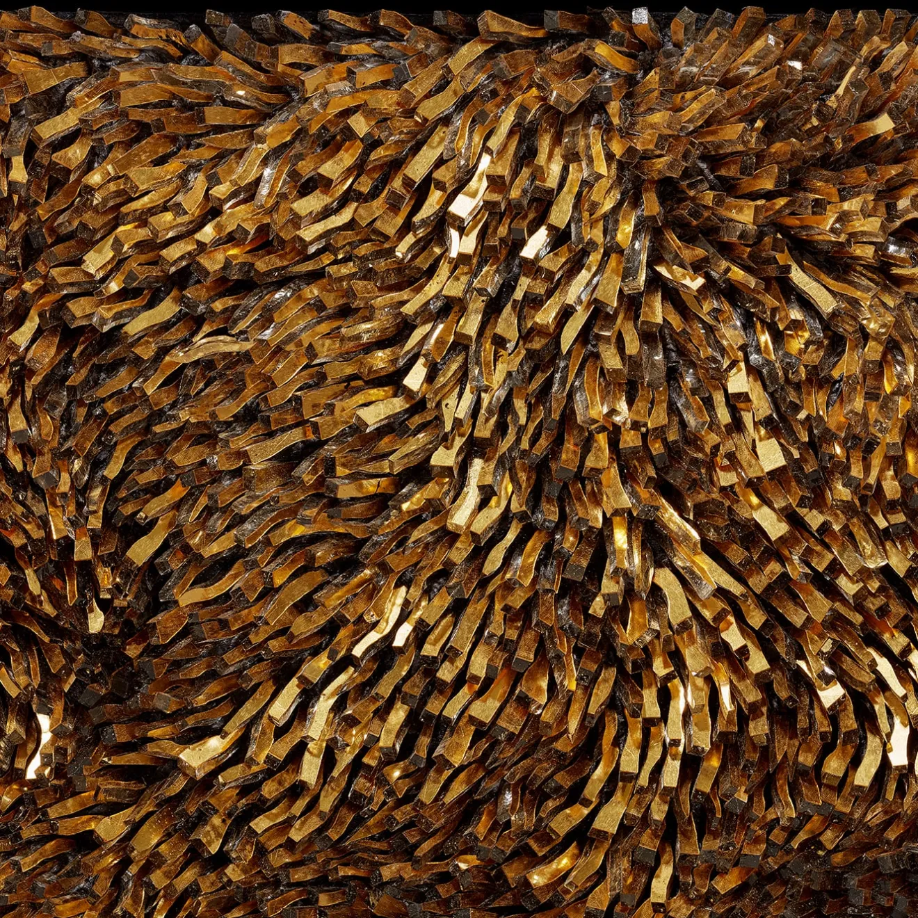 CaCO3 Studio Movimento N262 Pannello Decorativo In Vetro Oro