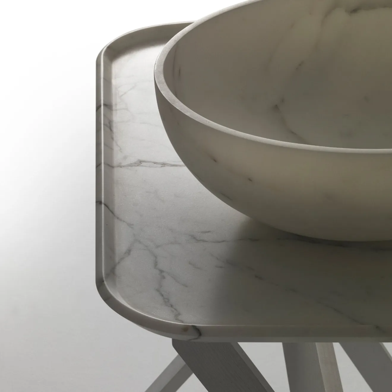 Kreoo Nabhi Collection Lavabo Bowl N.4 Small in Bianco del Re