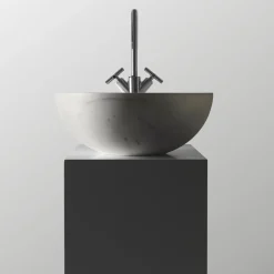 Kreoo Nabhi Collection Lavabo Bowl N.4 Small in Bianco del Re