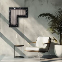 Chendù ORU Collection Luxury Grigio Carnico marmo Angolo Decorazione da parete