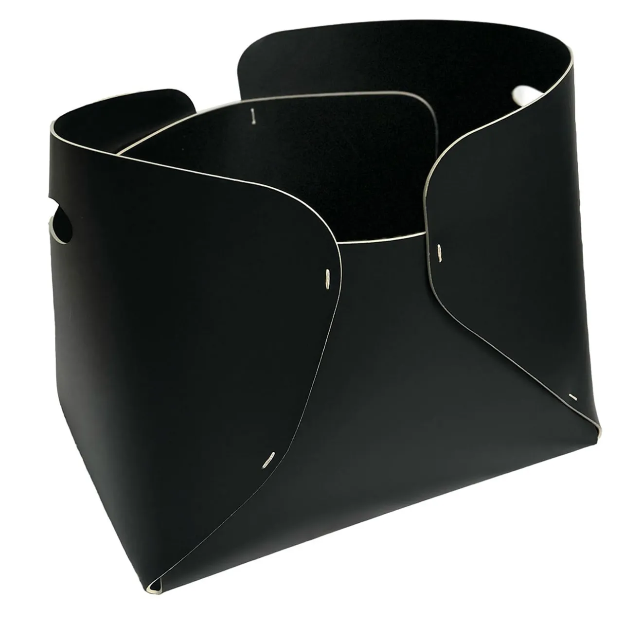 StudioNudo Overlaps Cesta regular in cuoio nera