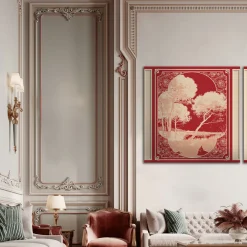 Officinarkitettura Paesaggio 1 Rinascimento Oro Arte da parete