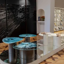 Atelier Frigerio Mirva Pannello decorativo in gesso nero lucido Waves