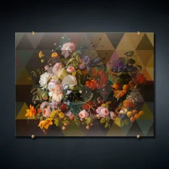 VGnewtrend Pannello decorativo in vetro Fancy Bouquet #3