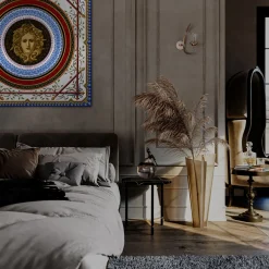 Officinarkitettura Pannello decorativo Medusa Neoclassico in oro