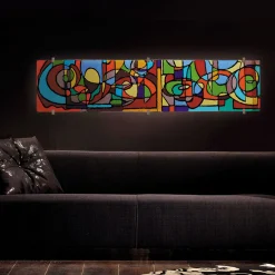 VéVé Glass Pannello decorativo policromo Motion