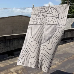 Lanificio Leo Pensieri 1 Arazzo/coperta grigio di Luca de Bona