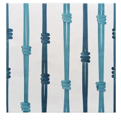 Arcea Handmade Design Piastrella Bambù quadrata verde acqua e bianca