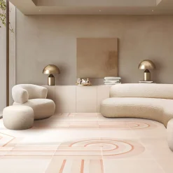 Francesco De Maio Piastrella Geometrie D’Ombra In Ceramica Rosa Cipria Motivo A Linee