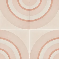 Francesco De Maio Piastrella Geometrie D’Ombra In Ceramica Rosa Motivo Circolare