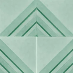 Francesco De Maio Piastrella Geometrie D’Ombra In Ceramica Verde Rame Motivo Triangolare
