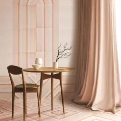 Francesco De Maio Piastrella Geometrie D’Ombra In Ceramica Rosa Cipria Motivo Diagonale