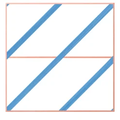 Francesco De Maio Piastrella Il Duomo In Ceramica Corallo E Blu Motivo Geometrico