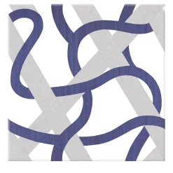 Francesco De Maio Piastrella Il Guardiano In Ceramica Grigia E Viola Motivo Geometrico