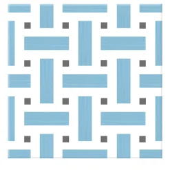 Francesco De Maio Piastrella La Cripta In Ceramica Azzurro E Grigio Scuro Motivo Geometrico