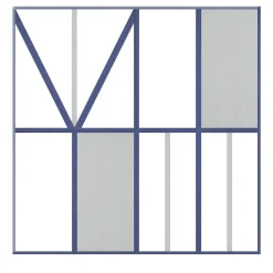 Francesco De Maio Piastrella La Facciata In Ceramica Grigio Chiaro E Viola Motivo Geometrico