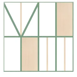 Francesco De Maio Piastrella La Facciata In Ceramica Rosa E Verde Motivo Geometrico