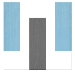 Francesco De Maio Piastrella La Scalinata In Ceramica Azzurro E Grigio Scuro Motivo Geometrico