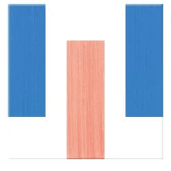 Francesco De Maio Piastrella La Scalinata In Ceramica Corallo E Blu Motivo Geometrico