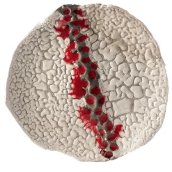 Design Center 1991 Piatto decorativo Grande Luna In Rosso di Nino Basso