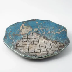 Design Center 1991 Piatto decorativo in ceramica Riflessi Veneziani di Nino Basso