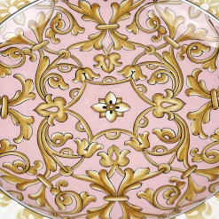 deBlona Piatto Decorativo Rotondo Pink Damask